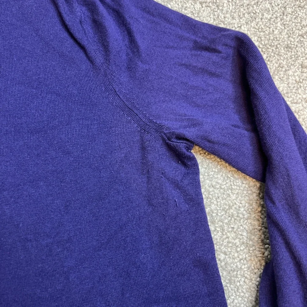 Banana Republic Sweater Mens Large Purple Silk Blend V Neck Pullover Lightweight